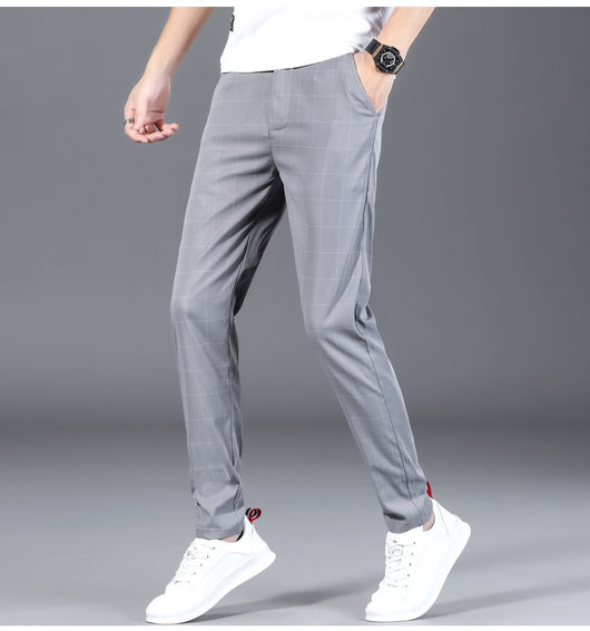 Pantalones de Vestir Cuadros Negros para Hombre - Image 13