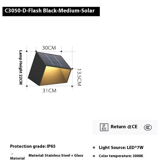 Reflector Solar LED Exterior Impermeable Negro - Image 9