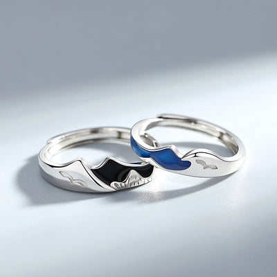Anillos de Pareja en Plata Esterlina Shanmeng Eachother - Image 12