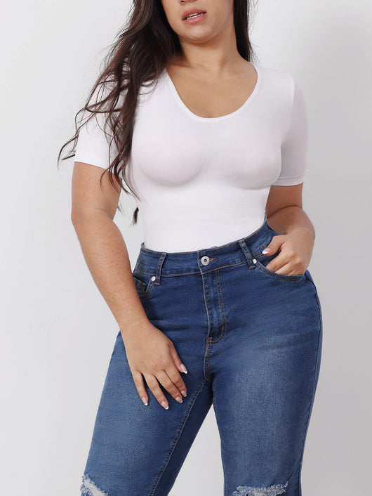 Corset Reductor con Manga Corta - Ajuste Abdominal para Mujer - Image 26