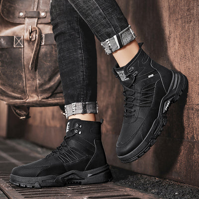 Botas de Trabajo Altas en Cuero para Hombre - Otoño e Invierno - Image 3