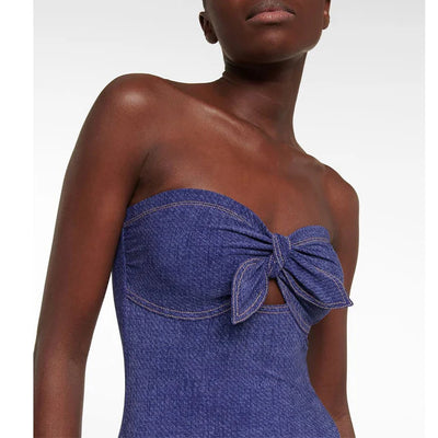 Traje de Baño Vintage Denim Una Pieza para Mujer - Image 10