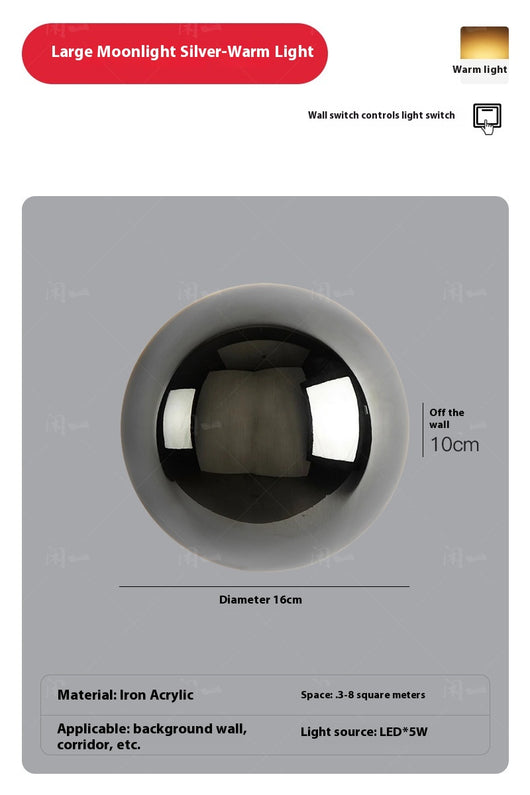 Lámpara Solar de Pared Estilo Nórdico Eclipse para Dormitorio - Image 11