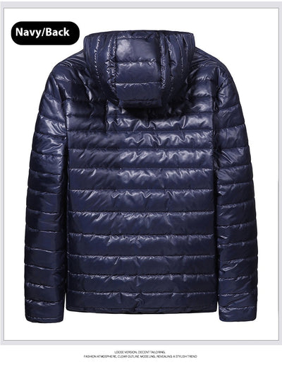 Chaqueta Acolchada Ligera con Capucha para Hombre - Abrigo Casual Cálido - Image 17