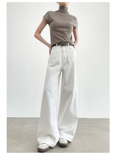 Pantalón Recto Holgado de Cintura Alta con Efecto Adelgazante - Image 44