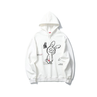 Sudadera con Capucha Estampado Conejo Graffiti para Mujer - Talla Plus - Image 11