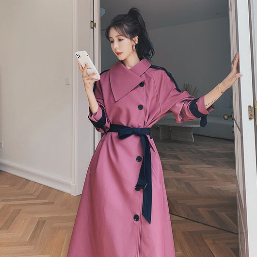 Abrigo Elegante Hasta la Rodilla Estilo Coreano Primavera Otoño - Image 5