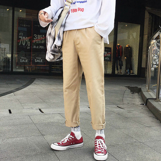 Overol Casual Estilo Harajuku de 9 Puntos para Hombre - Image 4