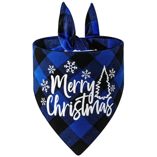 Pañuelo Triangular Navideño para Mascotas - Babero Absorbente Cuadros - Image 11
