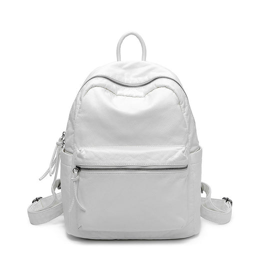 Mochila de Cuero Suave Lavado Fashion para Mujer - Image 5