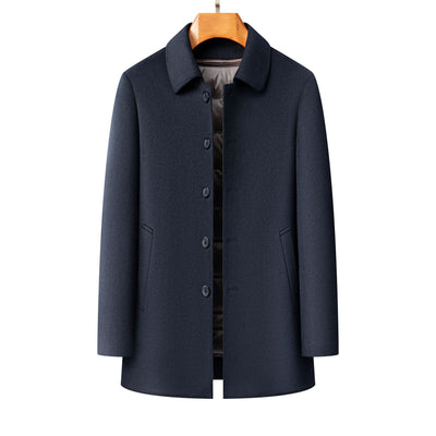 Abrigo de Lana Reversible con Solapa para Hombre Maduro - Image 5