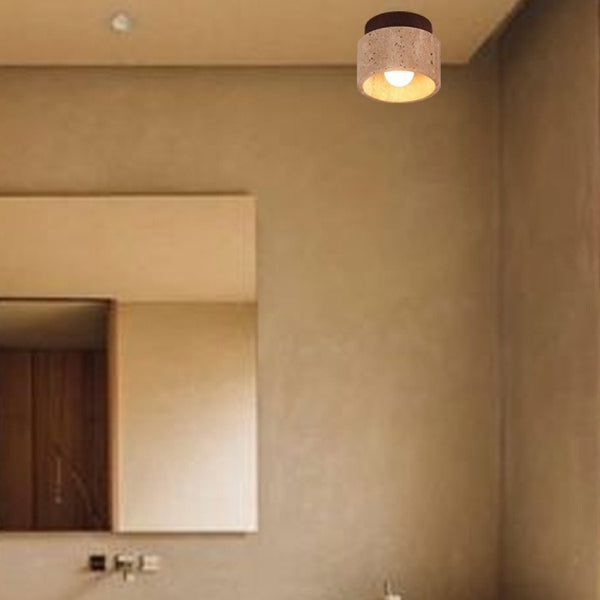 Lámpara de Techo Moderna Minimalista Negra y Amarilla