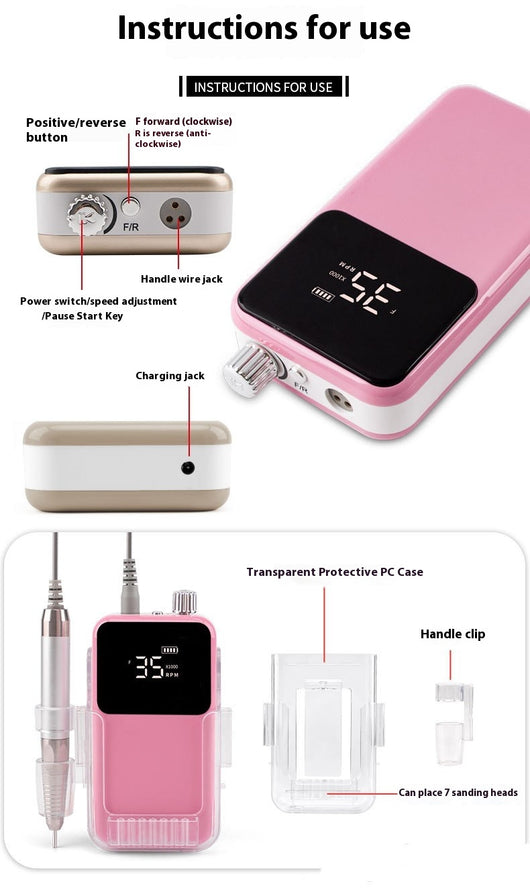 Pulidora de Uñas Inalámbrica Recargable Portátil - Image 9