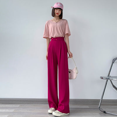 Pantalón Sastre Doble Botonadura Color Pitaya para Mujer