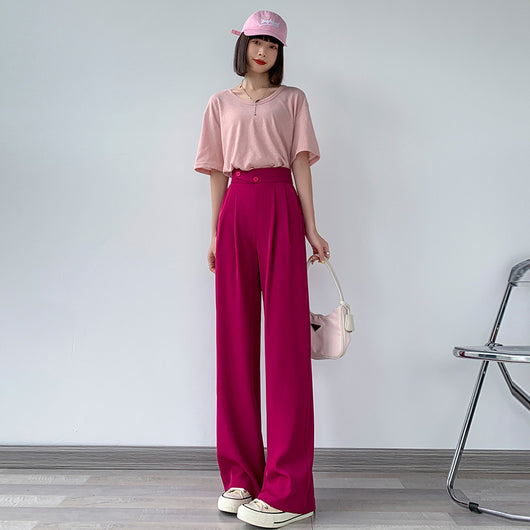 Pantalón Sastre Doble Botonadura Color Pitaya para Mujer