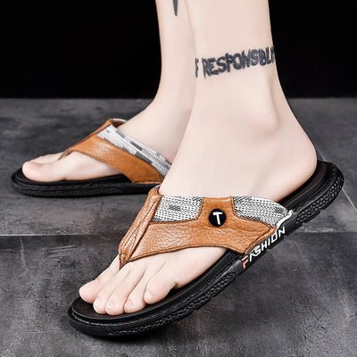 Sandalias de Cuero con Tira Frontal - Estilo Moderno y Cómodo - Image 4