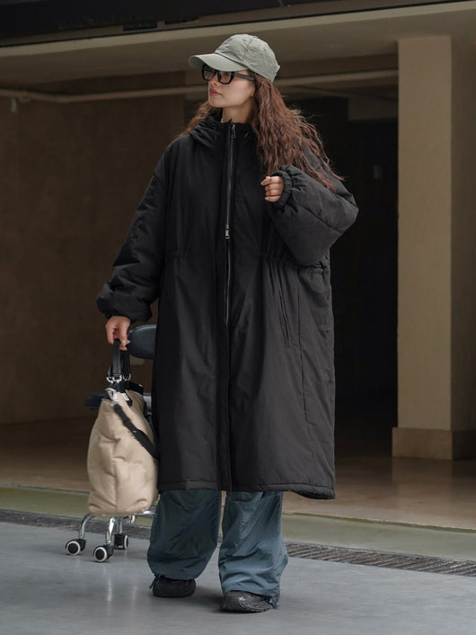 Abrigo Acolchado Coreano Holgado con Capucha - Algodón Invierno - Image 26