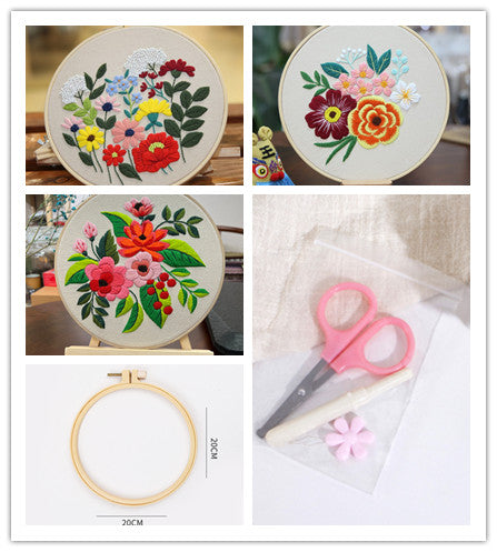 Kit de Costura para Cuadro Tridimensional con Flores Artesanales - Image 36