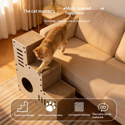 Rascador Ondulado Multifuncional para Gatos - Image 2