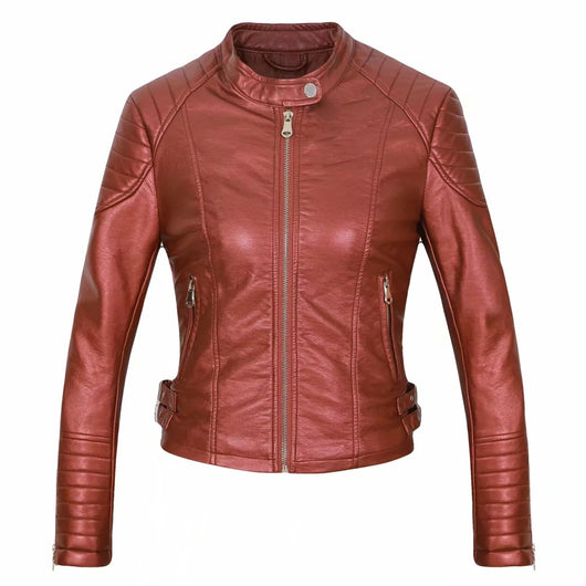 Chaqueta de Cuero PU para Motociclista - Estilo Europeo - Image 11