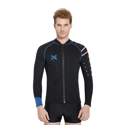Chaqueta térmica acolchada de manga larga para natación invernal