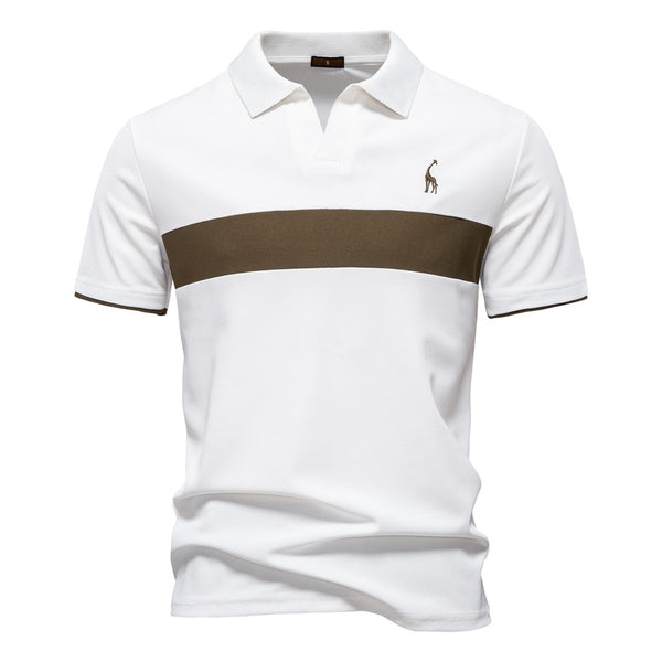 Polo Hombre Cuello Solapa con Bordado de Venado - Manga Corta