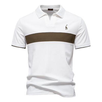 Polo Hombre Cuello Solapa con Bordado de Venado - Manga Corta