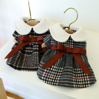 Conjunto de Muñecas Princesa Estudiante con Cuello Tartán Cálido - Image 10