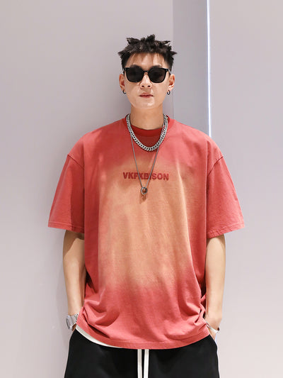 Camiseta Degradada Unisex de Moda - Manga Corta para Parejas - Image 10