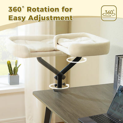 Cama Elevada para Gatos con Torre Ajustable y Diseño Giratorio - Image 12