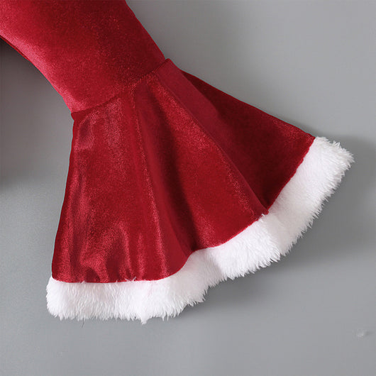 Conjunto Navideño Infantil 3 Piezas: Camisa Manga Larga, Pantalón Acampanado y Gorro - Image 8