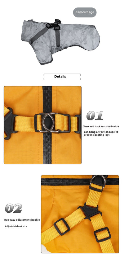 Impermeable para Perros Pequeños y Medianos con Arnés Integrado - Image 26