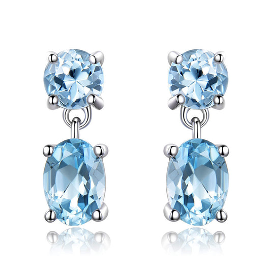 Aretes Largos de Zafiro para Mujer - Elegancia y Personalidad