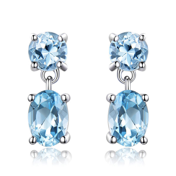 Aretes Largos de Zafiro para Mujer - Elegancia y Personalidad