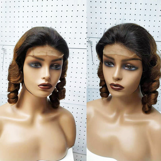 Peluca Rizos Funmi Cabello Doble Trazado con Encaje Frontal - Image 3