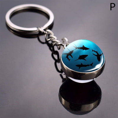 Llavero Esfera de Vidrio con Tortuga y Estrella de Mar - Diseño Divertido - Image 30