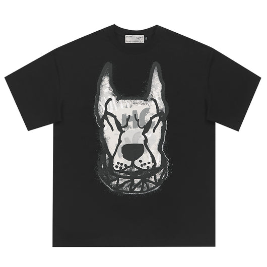 Chaqueta Urbana con Patrón de Cabeza de Perro Graffiti - Image 3