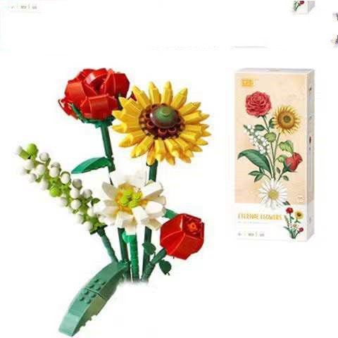 Bloques de Construcción Flor Suculenta en Maceta - Modelo Armable - Image 7