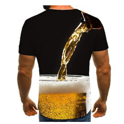 Playera Estampada 3D Cerveza Fría para Hombre - Image 8