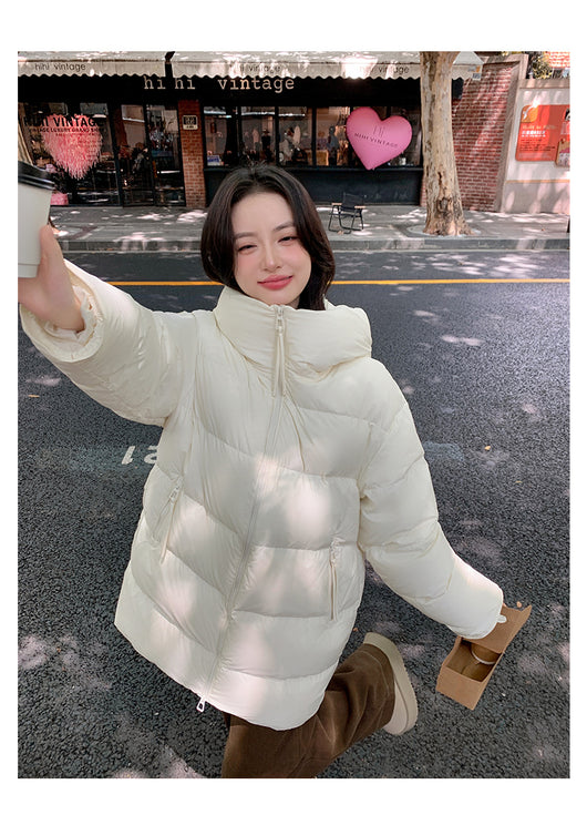 Abrigo Acolchado de Pato Blanco Largo Invierno Diseño Coreano Mujer - Image 15