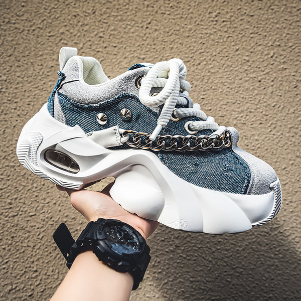 Tenis Casuales Elevados para Hombre con Suela Gruesa