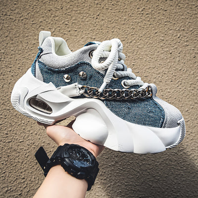 Tenis Casuales Elevados para Hombre con Suela Gruesa
