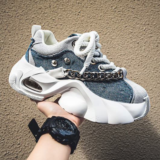 Tenis Casuales Elevados para Hombre con Suela Gruesa
