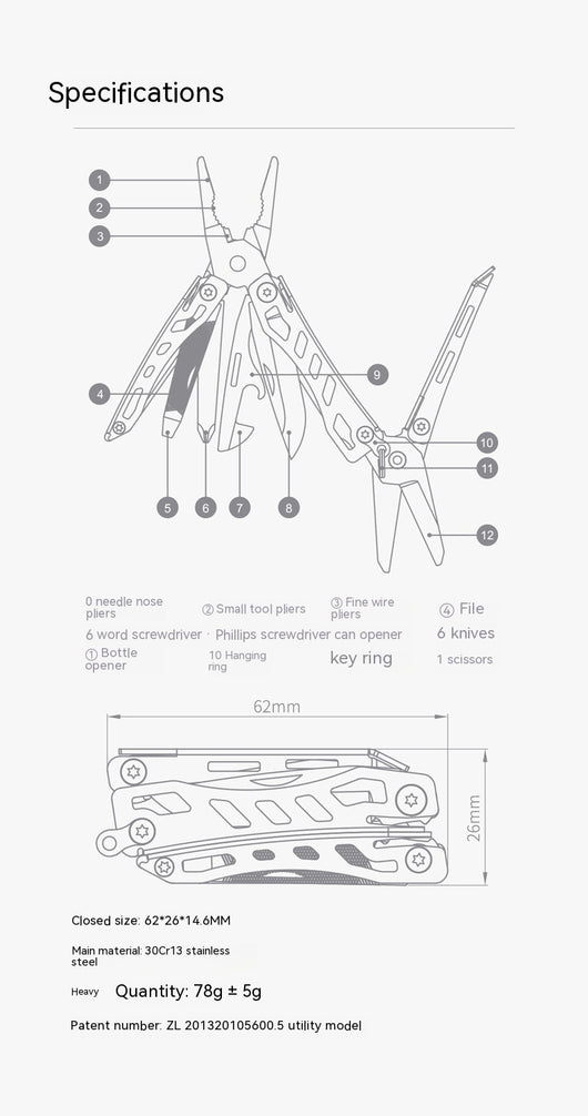 Alicate Multiusos Profesional Natto Battleship con Punta Precisión - Image 15