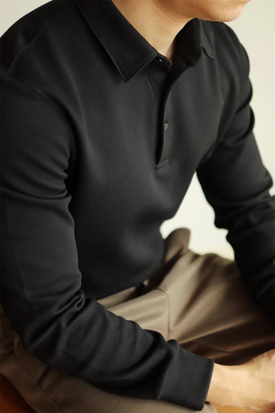 Polo Manga Larga de Algodón Air Layer Premium - Image 8