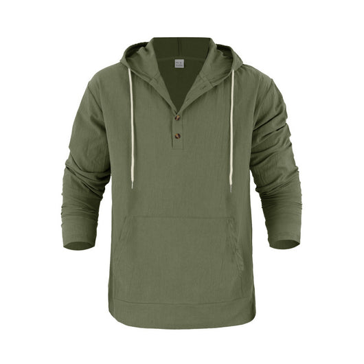 Henley con Capucha y Mangas Largas con Bolsillos Grandes - Image 38