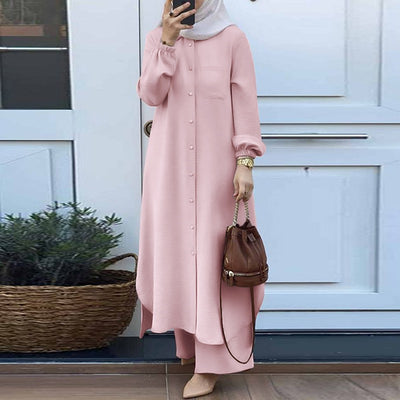 Conjunto Ejecutivo Mujer: Camisa Manga Larga y Pantalón - Image 2