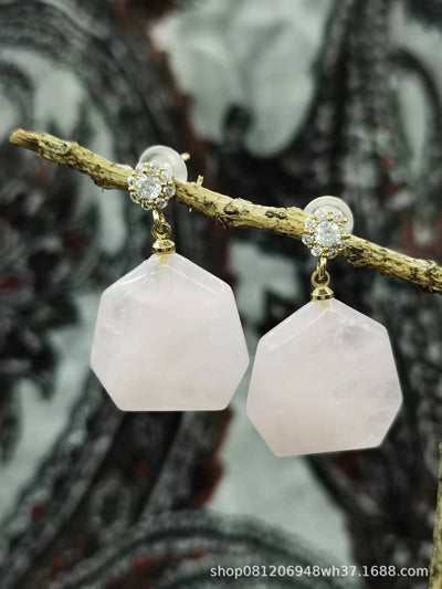 Aretes de Piedras Naturales: Amatista, Ojo de Tigre y Rodonita - Image 8