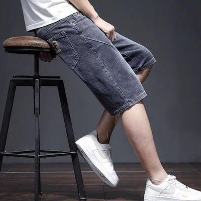 Shorts de Mezclilla Rectos Ligeros para Hombre - Perfecto para Verano - Image 13