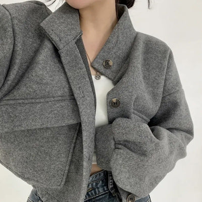 Abrigo de Lana Suelto Casual Estilo Relajado - Image 13
